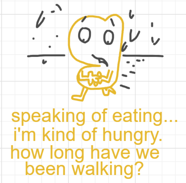 A panel from I've Been Everywhere, Man, episode nine of the Board Boards object show by Furretwalk/WalkingFurret.